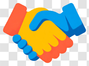 Handshake Icon - Colorful Handshake Illustration Transparent PNG