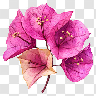 Bougainvillea Flower - Pink Bougainvillea Flowers Transparent PNG
