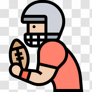 American Football Player - Football Player Holding Ball Transparent PNG