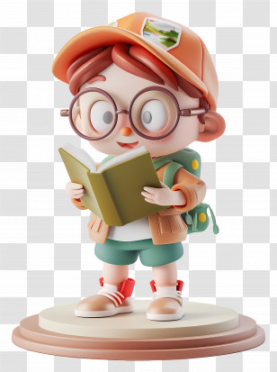 Reading Books - Cute Boy Reading A Book Transparent PNG