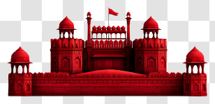 Red Fort - Red Fort In Historic Style Transparent PNG