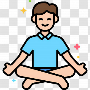 Meditation - Calm Cartoon Person Meditating Transparent PNG