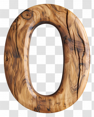 Number 0 - Wooden Number 0 Design Transparent PNG