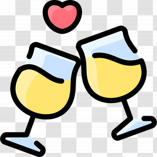 Wine Glasses - Romantic Toast With Wine Glasses Transparent PNG