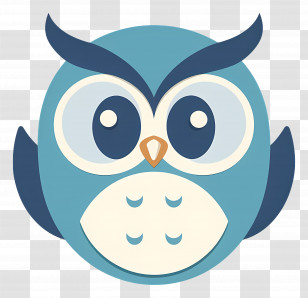 Cartoon Owl - Blue Cartoon Owl Illustration Transparent PNG
