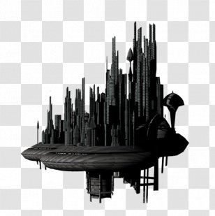 Science Fiction Clip Art - Black And White - Picture Transparent PNG