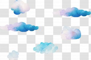Blue Sky Cloud Computer Wallpaper - Dream Watercolor Clouds Vector Transparent PNG