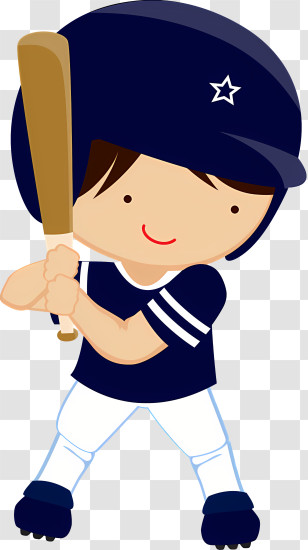 Sports - Cartoon Illustration Of A Baseball Player Transparent PNG