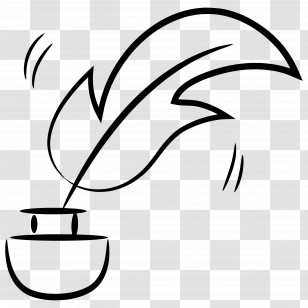 Feather Ink - Quill And Ink Drawing Transparent PNG