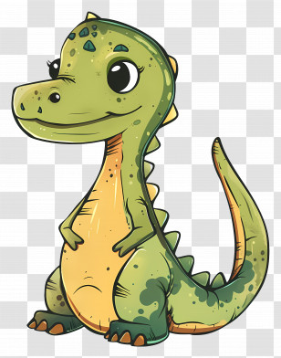 Cute Dinosaur - Cute Cartoon Dinosaur Smiling Cheerfully Transparent PNG
