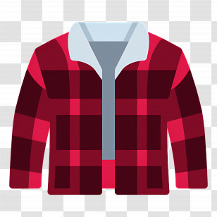 Shirt - Cozy Red Plaid Jacket Transparent PNG