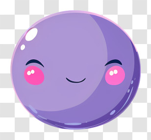 Emotes - Cute Purple Smiling Emoji Design Transparent PNG