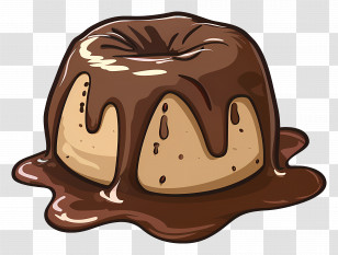Chocolate Lava Cake - Chocolate-Covered Dessert Illustration Transparent PNG