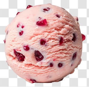 Red Ice Cream Cone - Berry Ice Cream Scoop Transparent PNG
