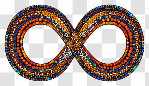 Infinity Symbol - Colorful Infinity Symbol With Dots Transparent PNG