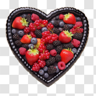 Blackberry
 - Heart-shaped Fruit Tart With Berries Transparent PNG