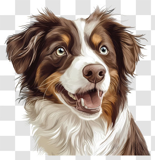 Australian Shepherd - Cute Dog Illustration Transparent PNG