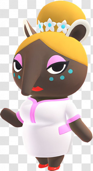 Animal Crossing - Animal Crossing Character In Dress Transparent PNG