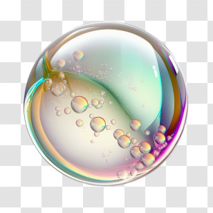 Soap Bubble
 - Iridescent Soap Bubble With Light Reflection Transparent PNG