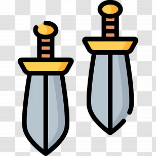 Dagger - Pair Of Cartoon Swords Transparent PNG