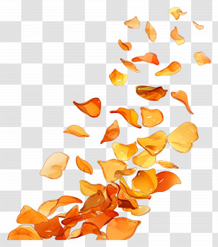 Flying Chips - Falling Potato Chips Transparent PNG