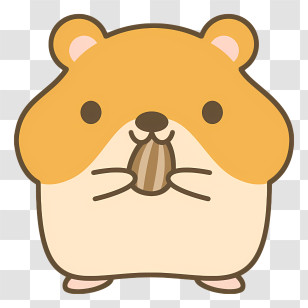 Animal - Cute Hamster With Nut Transparent PNG