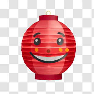 Red Paper Lantern
 - Smiling Red Lantern Transparent PNG