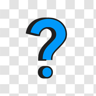 Question - Blue And Black Stylized Question Mark Icon Transparent PNG