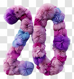 Number 20 - Colorful Number 20 Decoration Transparent PNG
