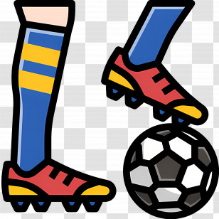 Football Boots - Soccer Player Kicking Ball Transparent PNG
