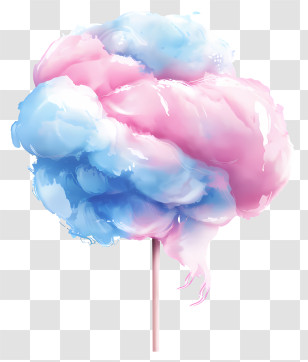 Cotton Candy - Colorful Cotton Candy Transparent PNG