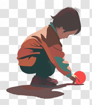 Child - Child Playing With Ball Transparent PNG