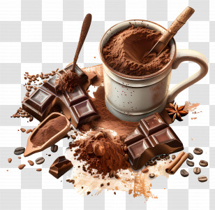 Cocoa Powder - Cozy Hot Chocolate With Cocoa Transparent PNG