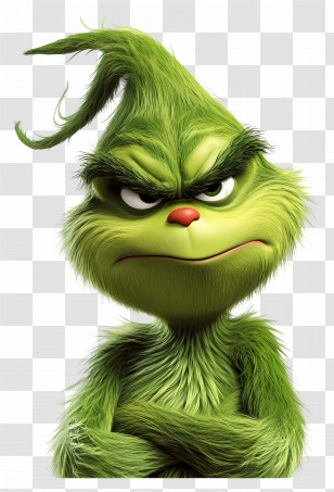 Grinch - Grumpy Green Cartoon Character Illustration Transparent PNG