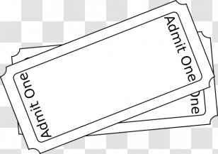 Cinema Ticket Black And White Concert Transparent Png