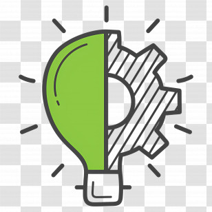 Science And Technology - Innovation With Lightbulb And Gear Transparent PNG