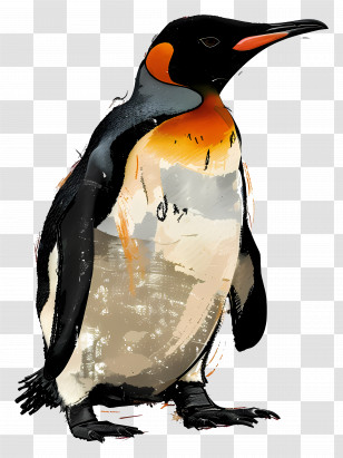 Penguin - Penguin Illustration In Artistic Style Transparent PNG