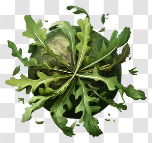 Arugula - Green Leafy Vegetable With Fresh Leaves Transparent PNG