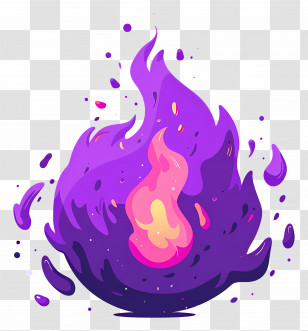 Purple Fireball - Purple Flame Illustration Transparent PNG