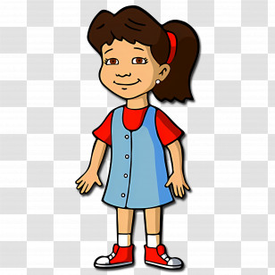 Dragon Tales - Cartoon Girl In Dress Transparent PNG