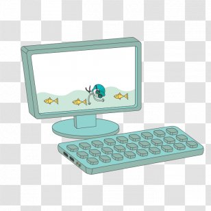 Computer Cartoon - Desktop PC Transparent PNG