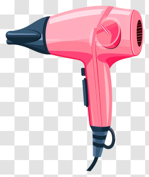Pink Hair Dryer - Pink Hairdryer For Heat Styling Transparent PNG