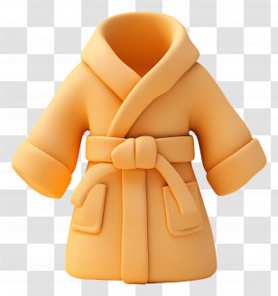 Bathrobe - Yellow Bathrobe Transparent PNG