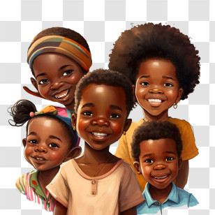 African Child
 - Group Of Smiling Children Illustration Transparent PNG