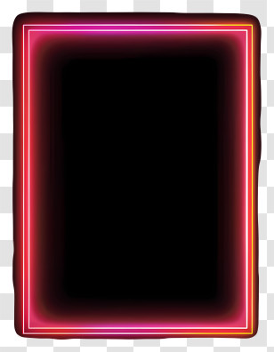 Neon Frame - Neon Glowing Frame In Vibrant Colors Transparent PNG