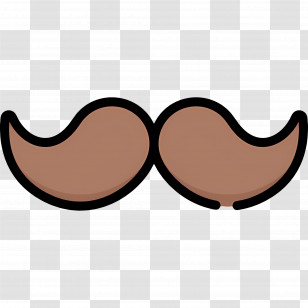 Moustache - Brown Mustache Icon Transparent PNG