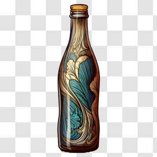 Beer Bottle - Decorative Bottle Art Transparent PNG