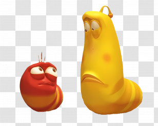 Larva - Concerned Red And Yellow Larvae Transparent PNG