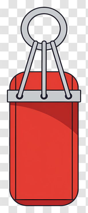 Red Punching Bag - Red Punching Bag For Boxing Transparent PNG