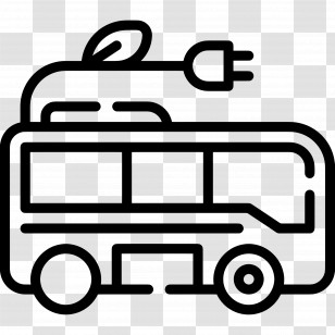 Electrical Bus - Electric Bus Icon With Plug Symbol Transparent PNG